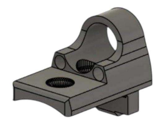 CAD render of the Kross Airsoft Design AAP-01 ghost ring sight, showing the ring aperture and base