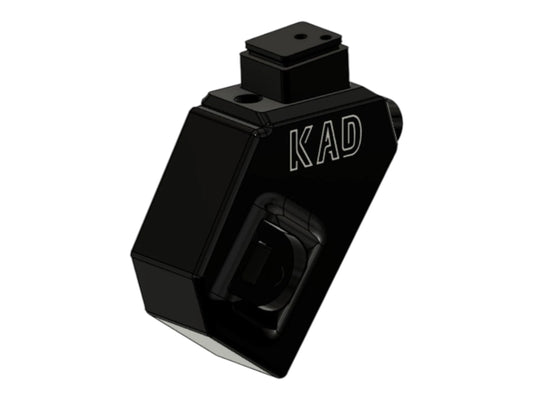 Kross Airsoft Design aluminium angled Hi-Capa adapter in black, engraved KAD on the side