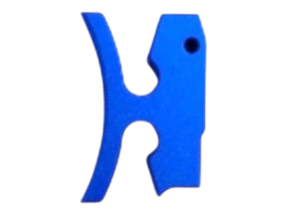 Kross Airsoft Design Hi-Capa trigger shoe, curved face with the H cut-out, in blue