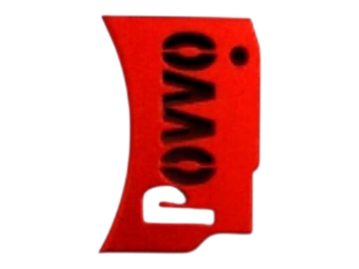 Kross Airsoft Design Hi-Capa trigger shoe, curved face with the Povvo cut-out, in red