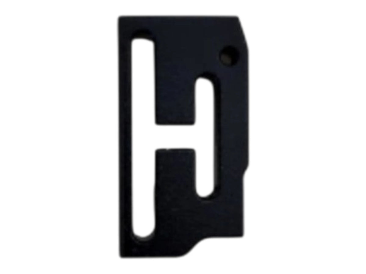 Kross Airsoft Design Hi-Capa trigger shoe, straight face with the H cut-out, in black