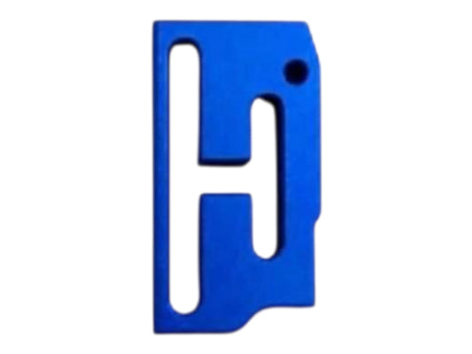 Kross Airsoft Design Hi-Capa trigger shoe, straight face with the H cut-out, in blue