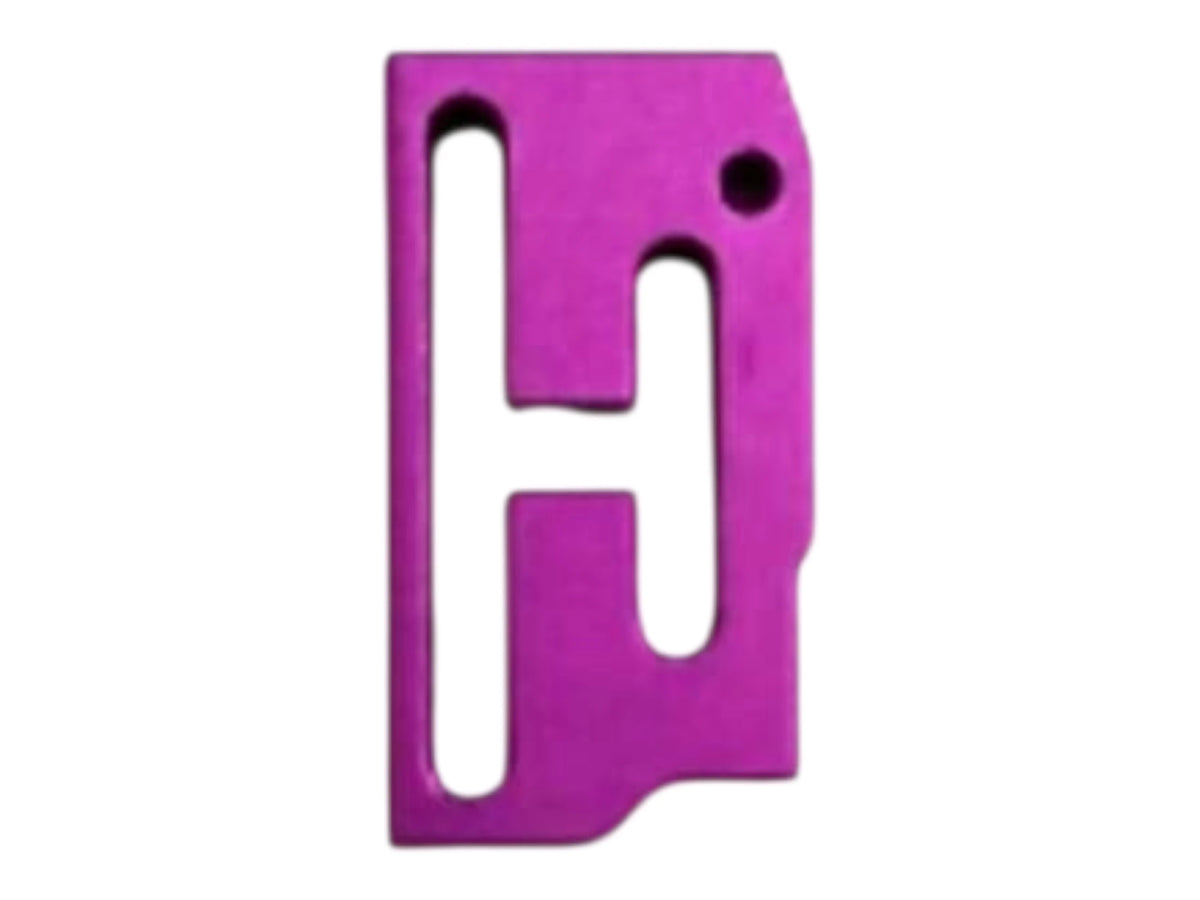 Kross Airsoft Design Hi-Capa trigger shoe, straight face with the H cut-out, in purple