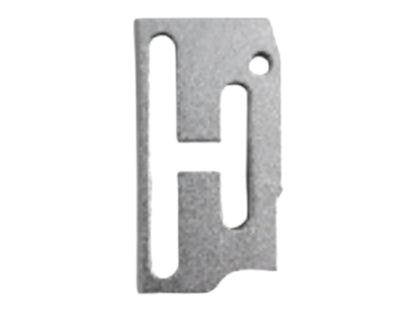 Kross Airsoft Design Hi-Capa trigger shoe, straight face with the H cut-out, in silver