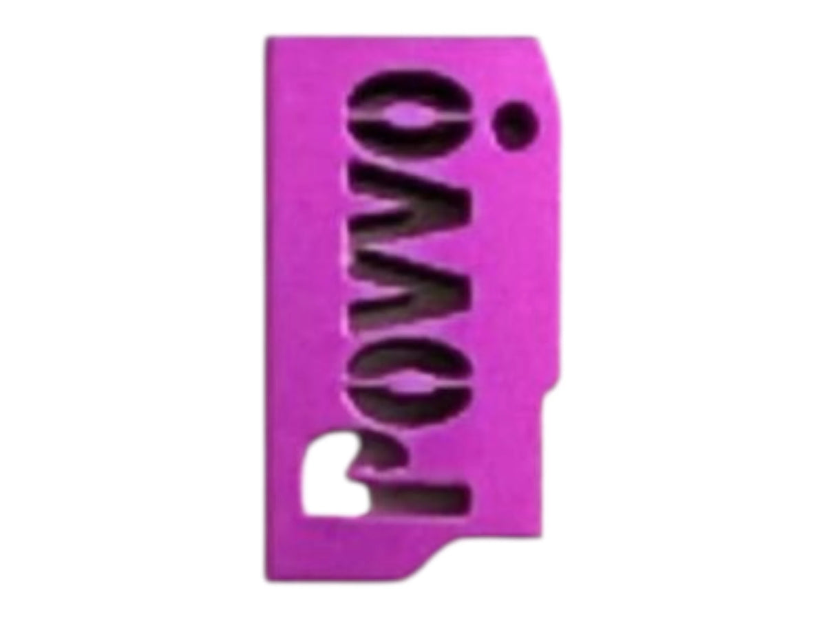 Kross Airsoft Design Hi-Capa trigger shoe, straight face with the Povvo cut-out, in purple