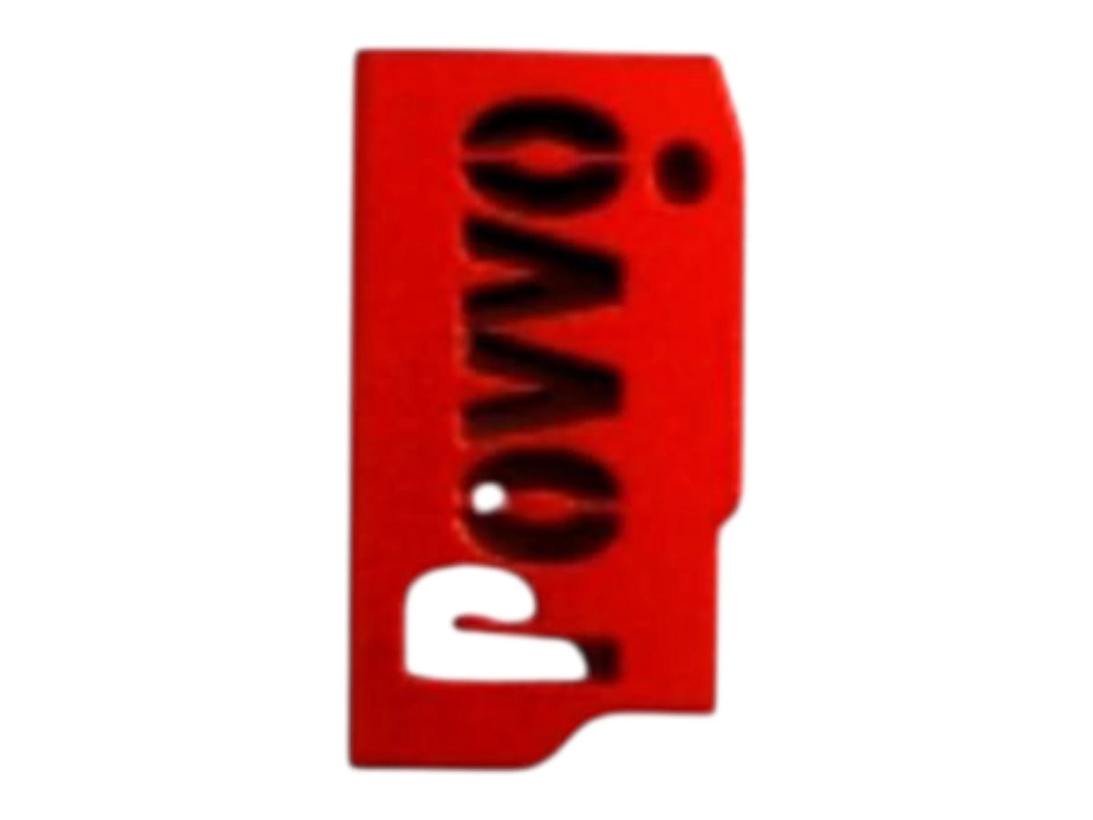 Kross Airsoft Design Hi-Capa trigger shoe, straight face with the Povvo cut-out, in red