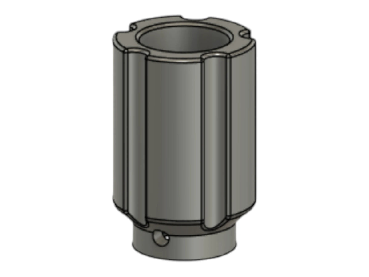 CAD render of the Kross Airsoft Design TM Saiga handle in the five-line flat-cut style