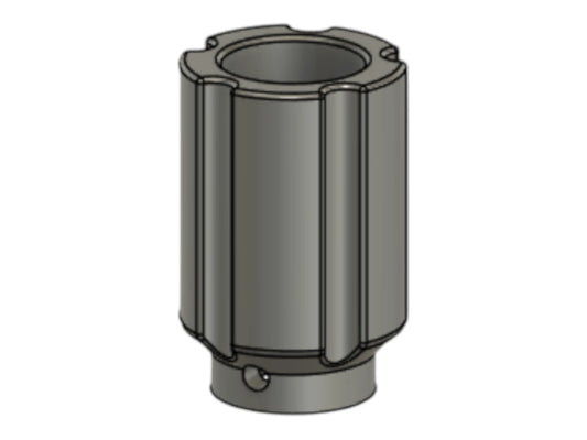 CAD render of the Kross Airsoft Design TM Saiga handle in the five-line flat-cut style