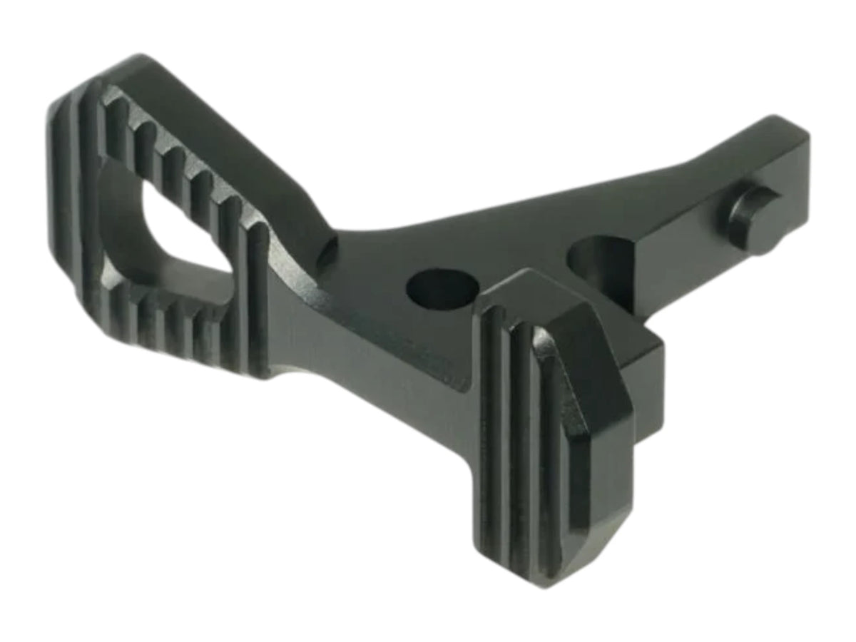 Maxx CNC aluminium enhanced bolt catch in Style A profile, black, for the Wolverine MTW