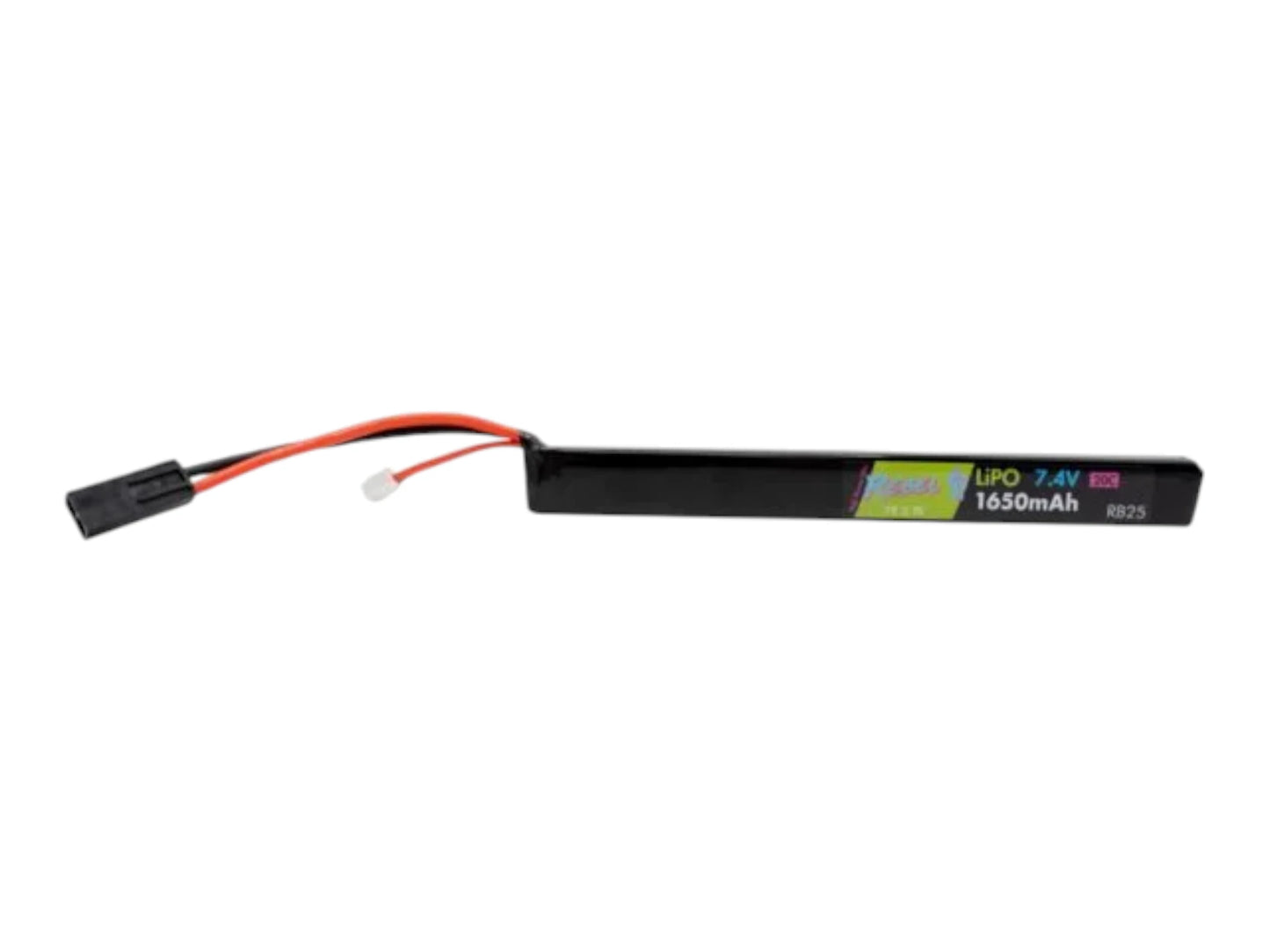 Rebel AK stick battery showing slim profile and connector