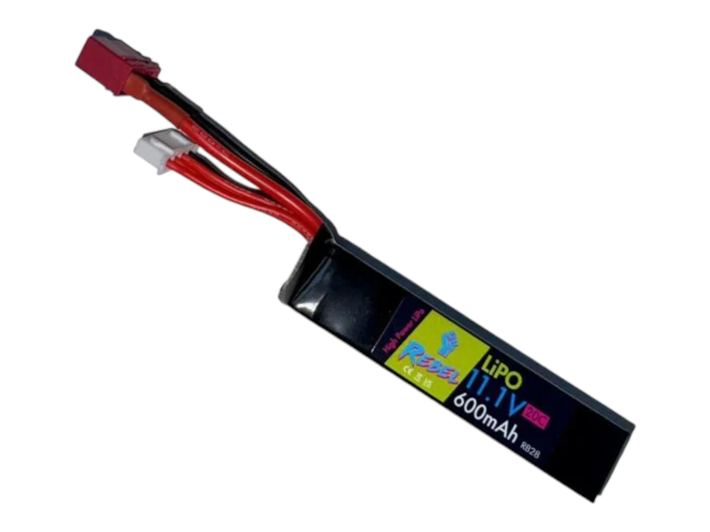 Rebel PDW micro LiPo 600mAh 11.1V battery with Deans connector
