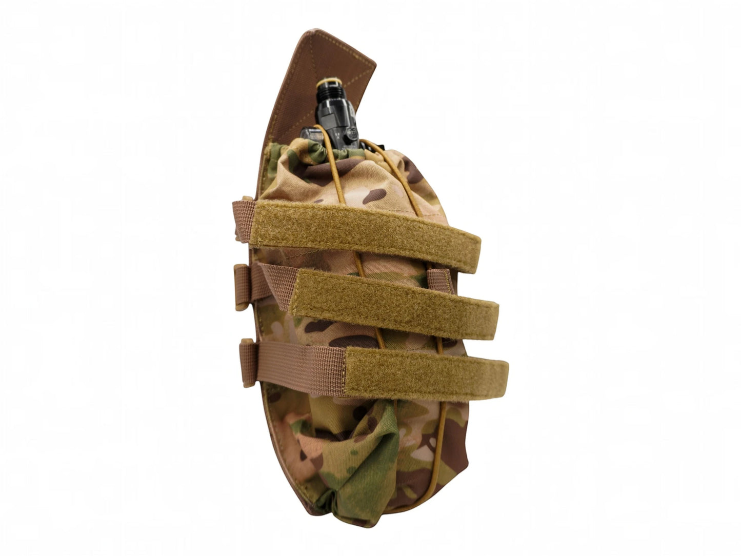 Rebel Precision HPA tank pouch MOLLE backplate detail