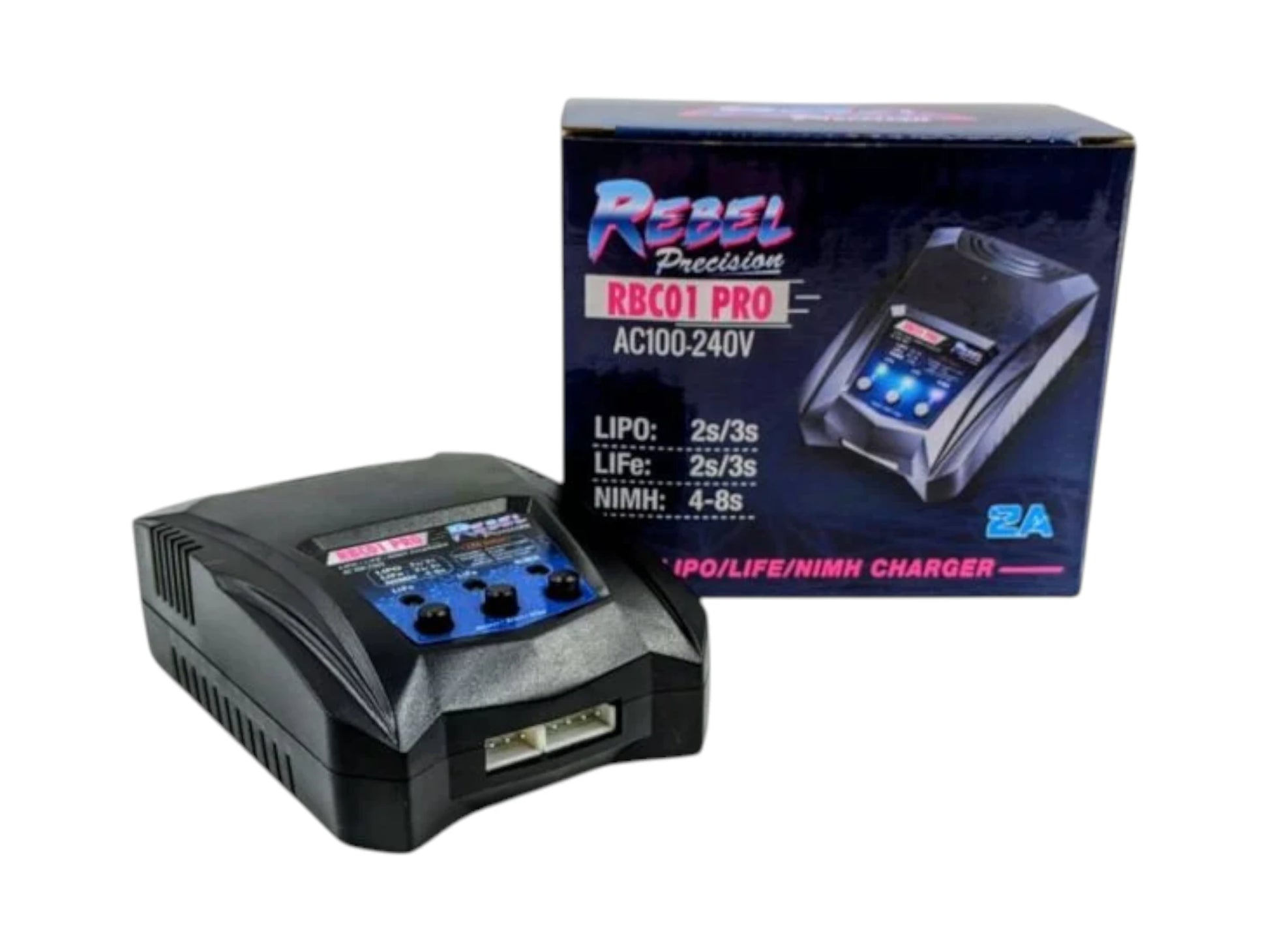 Rebel RBC01 Pro compact smart charger for LiPo, LiFe, NiMH and HPA batteries