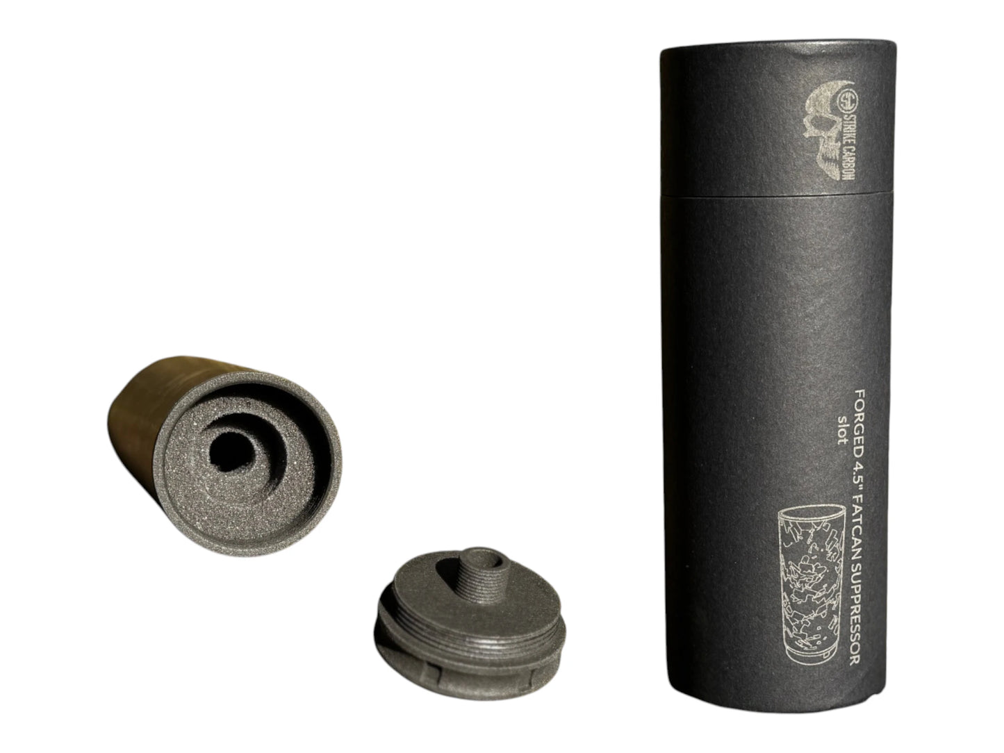 Strike Carbon 50mm 4.5" Fat Can Airsoft Suppressor