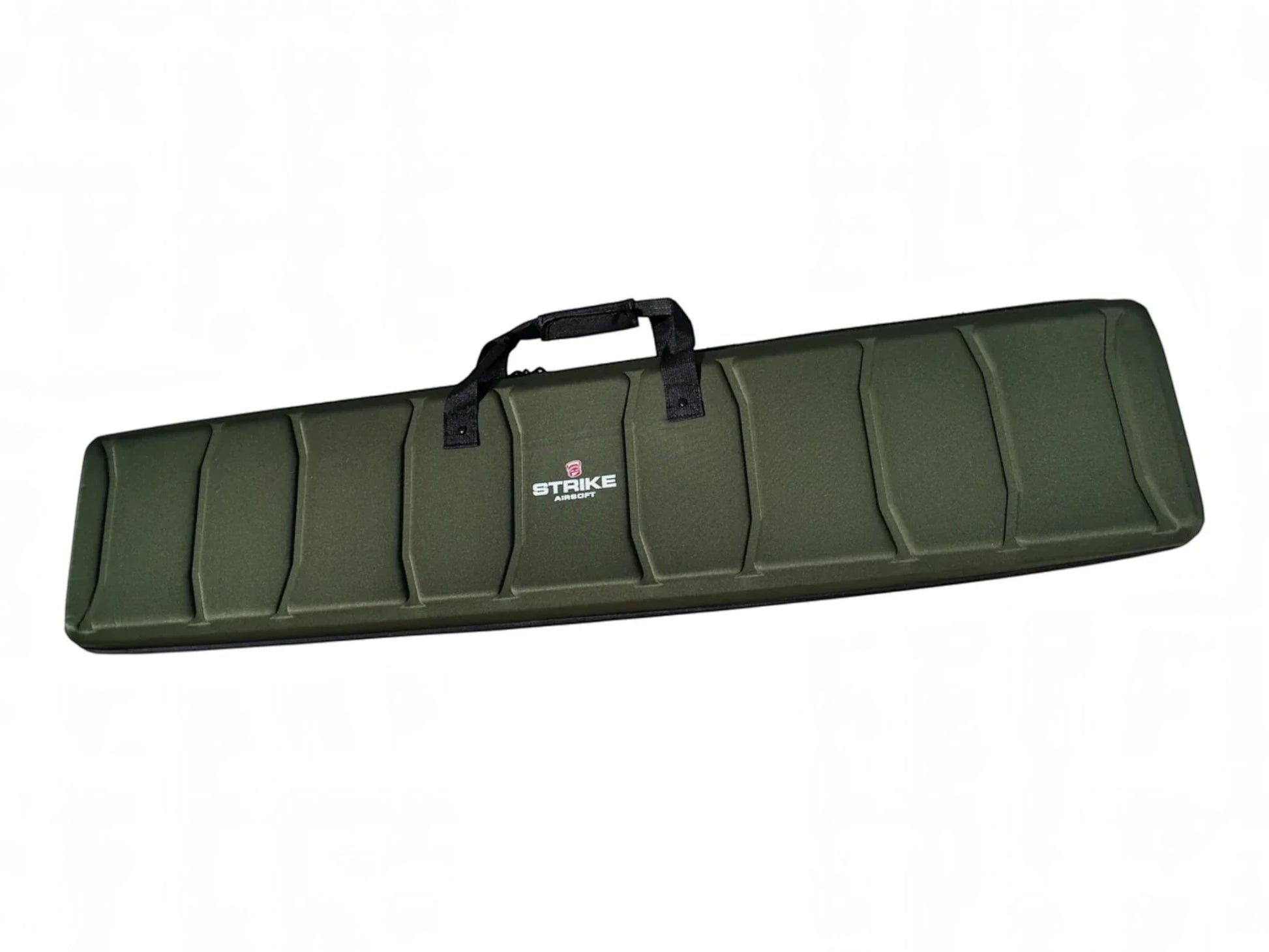 Strike semi-rigid EVA rifle case in Green, closed XL