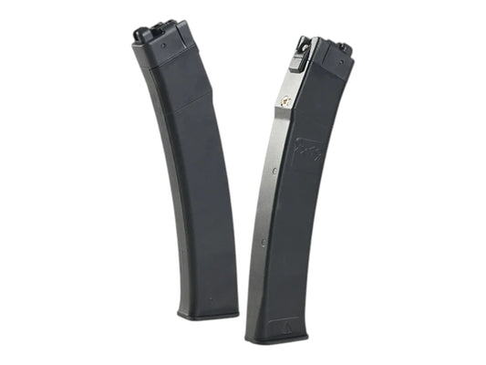 Two VFC PP-19-01 Vityaz 35-round gas magazines shown front and back
