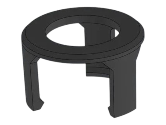 Render of the Vanguard speedloader dial cover, a black ring with two locating legs