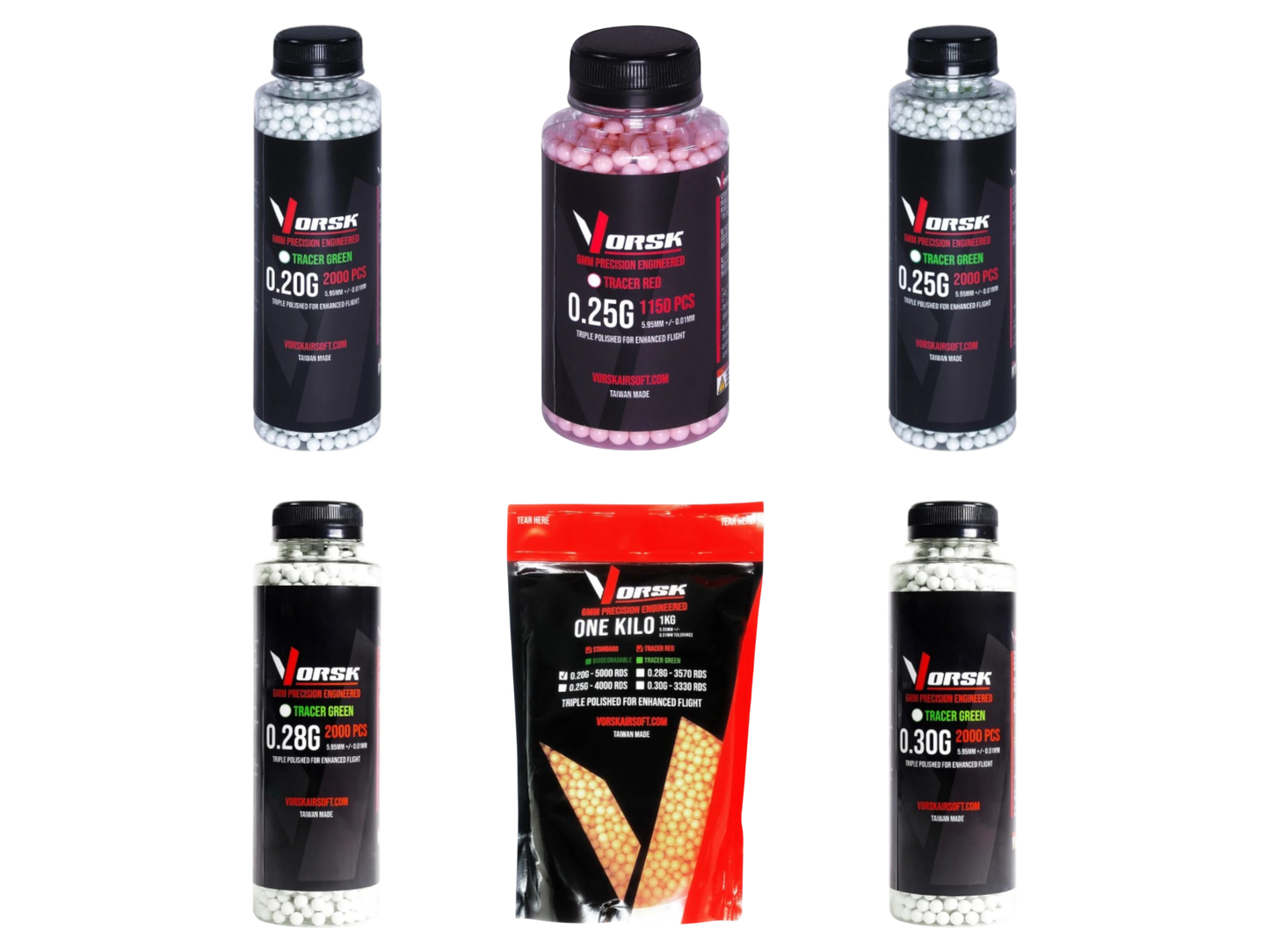 Vorsk 6mm Precision Tracer Airsoft BBs
