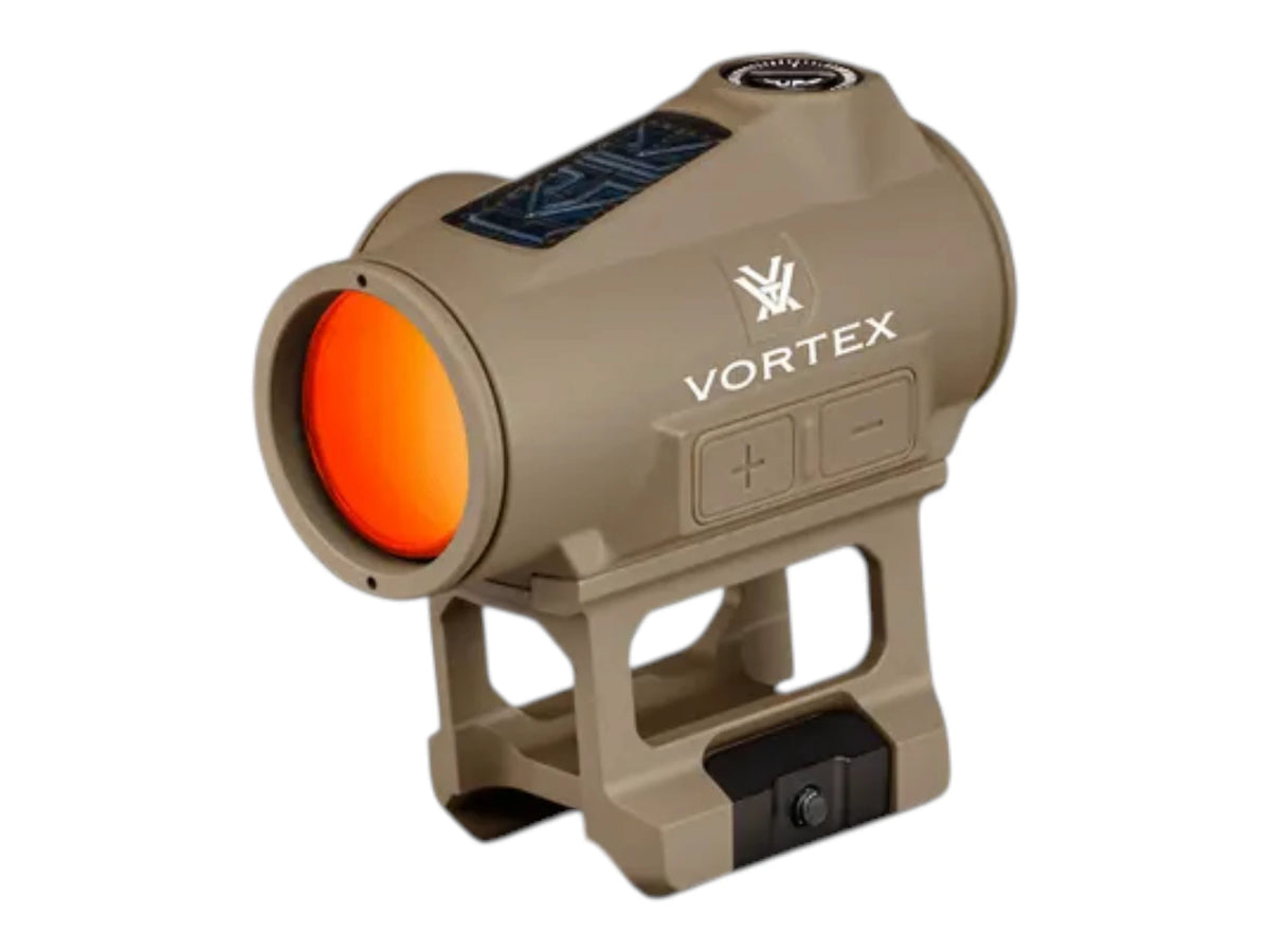Vortex Crossfire II Solar Red Dot — 2 MOA, Black or Tan