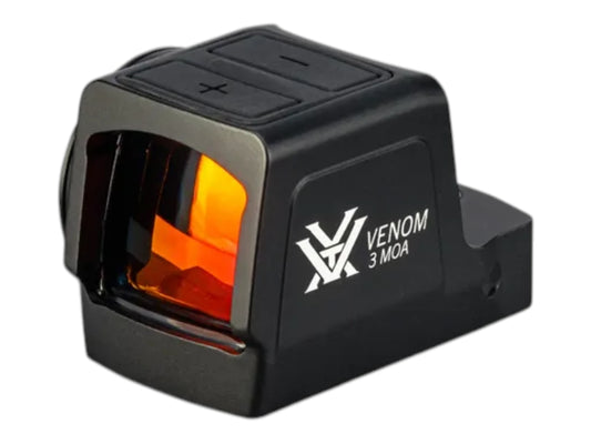 Vortex Venom enclosed micro red dot sight with the solar panel and top buttons