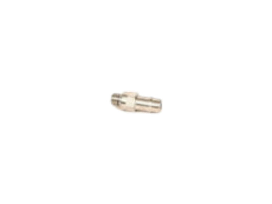 Wolverine airline barbed fitting on its own, a small ridged brass barb