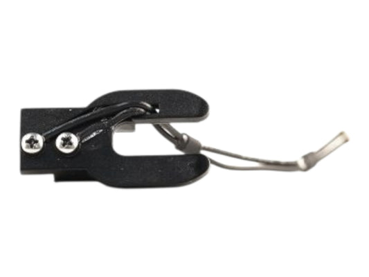 Wolverine MTW contact yoke assembly, a black bracket with two screws and sprung metal contact arms