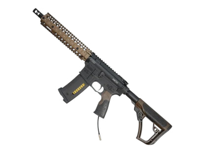 Wolverine Daniel Defense MTW MK18 2026 XB Edition, full left side with the stock extended