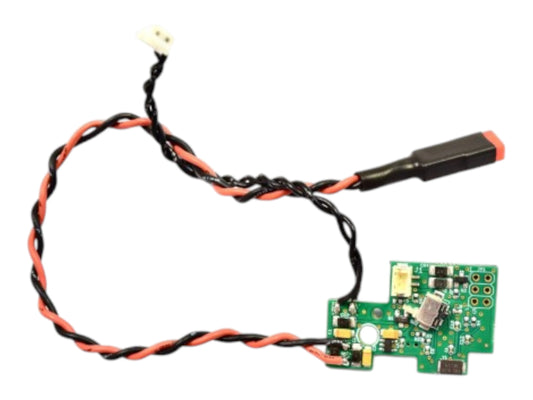 Wolverine Spartan electronics kit for AEG conversions: a green FCU board with a twisted wiring loom and connectors