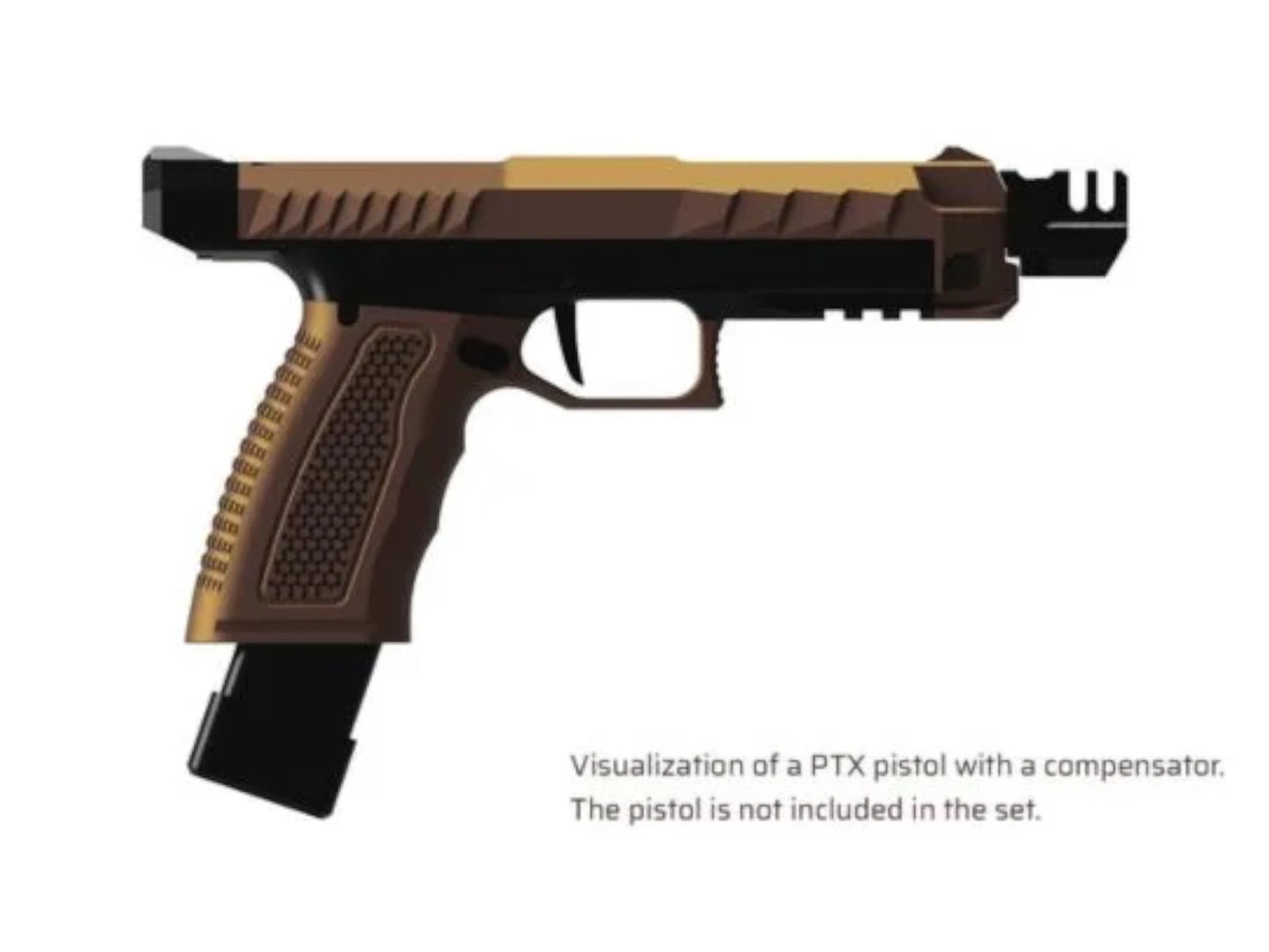 GATE PTX HPA Pistol — CNC Compensator