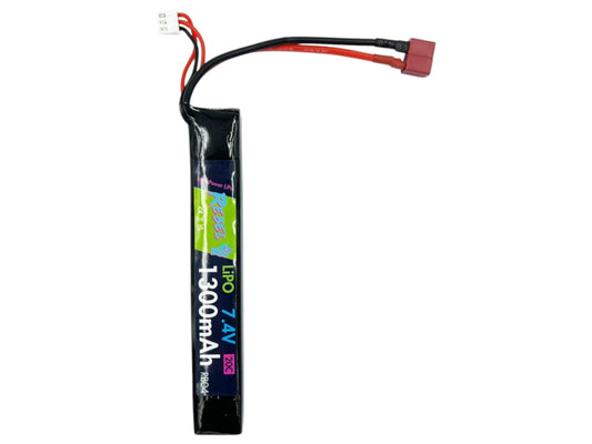 Rebel 1300mAh Lipo 7.4V 20C Stick - Deans