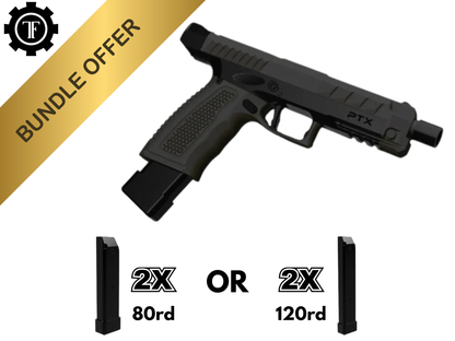 GATE PTX HPA Pistol Bundle — Black, with Three Magazines