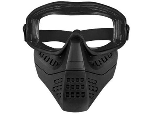 Big Foot Lower Vented Full Face Mask (Clear Lens - Black)